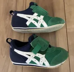 ASICS キッズスニーカー 緑/紺 15.5cm