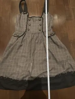 axes 子供用 チェック柄 ジャンバースカート