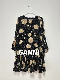 2026年最新】GANNI 柄：花柄 レディース 長袖・七分袖ひざ丈ワンピース