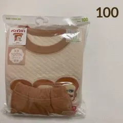 ユニクロ　キルトパジャマ　パンどろぼう　100