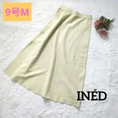 イネド　М　レーヨン　ロングフレア　マキシ丈スカート　ウエストゴム