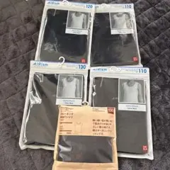 UNIQLO AIRism ブラックアンダーシャツ 110-130