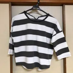 〈最終価格〉新品‼️ボーダーカットソー リボン付き
