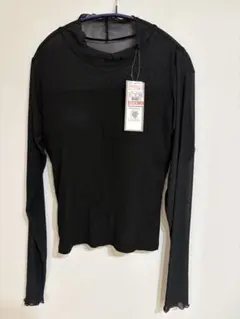 terawear ブラック メッシュ長袖シャツ M