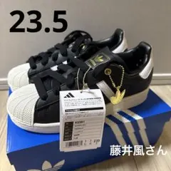 新品 ADIDAS SUPERSTAR Ⅱ BLACK 藤井風 23.5cm