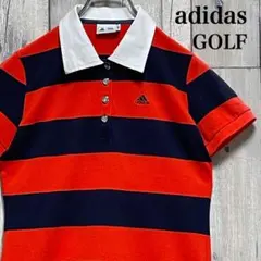 アディダス　adidasGOLF 半袖　ポロシャツ　ボーダー　ゴルフウェア　M