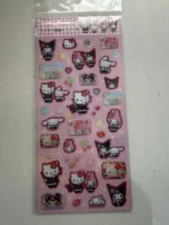 エムプラン サンリオキャラクターズ ラメ入り樹脂盛りシール 2枚セット