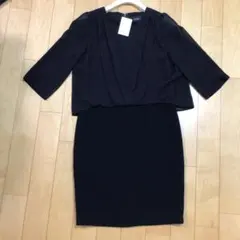 喪服SUCRE. ブラックドレープワンピース