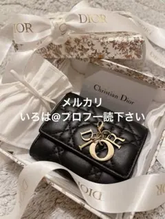 【付属品有】Dior レディディオール ロータスウォレット 折り財布