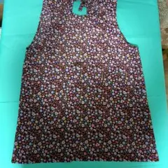 【花柄エプロン】 ポケット2個付き