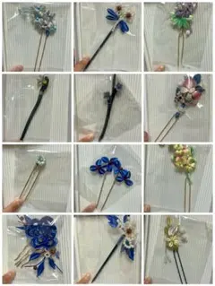 花モチーフ かんざし一つ