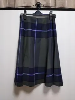 Yorkland 【7AR】 フレアロングスカート チェック柄
