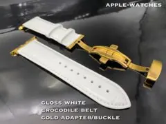 46mm49mm45mm42mm44mmグロスホワイトアップルウォッチ　ホワイト