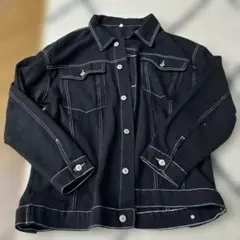黒のデニムジャケット　L
