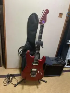 エレキギター レッド、エボニー