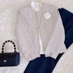 美品♡ツイード　スーツ　入学式　卒園式　セレモニー　Ｌサイズ　ワールド　PLST