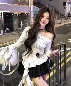 SHEIN ワンショルダートップス S