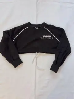 ダンス衣装ヘソ出しヒップホップ長袖練習着110ショート丈トップスギャル