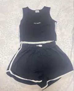 【H&M】キッズ セットアップ タンクトップ＋ショートパンツ 150cm