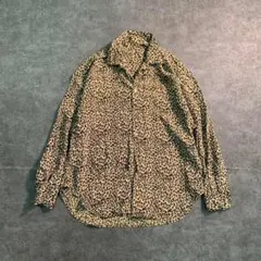 7BS1 レオパード柄シャツ　豹柄　Y2K 個性的　モード　古着