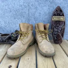 ティンバーランド 23.5センチ ベージュ ワークブーツ 値段交渉致します
