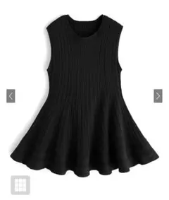 ブラック ノースリーブ チュニック