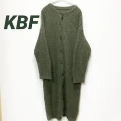 KBF♦︎モヘア混濃い抹茶ロングカーディガン☆毛足長め　ざっくり　ニットのサムネイル