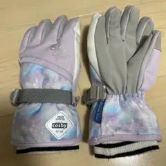 手袋 防水 cosby スキーグローブ ジュニア Lサイズ 紫/青 キッズ 柄