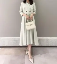 CELFORD 【洗える】トレンチデザインワンピース DNVY 38 M 新品