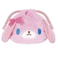 シュガーバニーズ　ふわふわ巾着　ももうさ　ガチャガチャ
