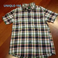 チェック柄 半袖シャツ 150