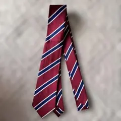 キッズ ネクタイ ストライプデザイン ワインレッド×ネイビー