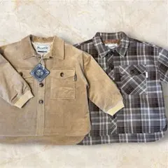 アウター 120センチ　チェック コーデュロイ ブルゾン　キッズ 女の子 男の子