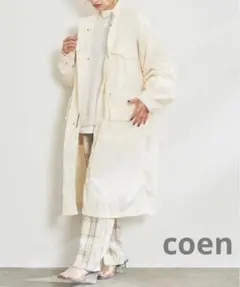 かきくけこ様　軽やかミリタリーコート ウエスト調整でシルエット 自在羽織るだけ