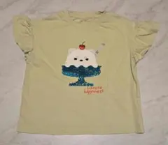 GU　ジーユー　リバーシブルスパンコールTシャツカットソー　120　アイスのサムネイル