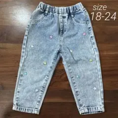 SHEIN デニム花柄刺繍 サイズ18-24