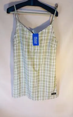 ノースリーブチェック柄ミニワンピース S