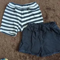 ストライプ 半ズボン 2点セット