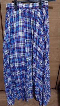 nikoand... 　チェックスカート　ブルー M