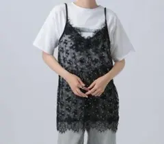 総レースドットプリントキャミソールのサムネイル