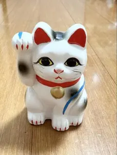 希少レア！ ダンロップ 招き猫 置物 ホールインワン 陶器製 貯金箱