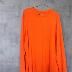【athletic】オレンジ 長袖カットソー　2XLサイズ 古着　海外
