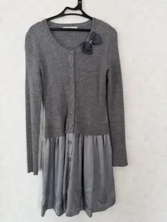 ニットカーディガン　グレー　灰色