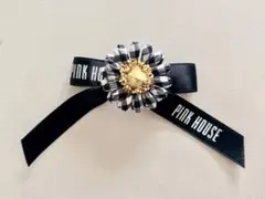 PINK HOUSE 花モチーフ　チェックリボンバレッタのサムネイル