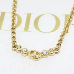 極美品✨Christian Dior CDロゴ ゴールドネックレス