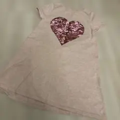 H&M ハート型スパンコール ワンピース