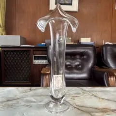 【新品未使用】透明ガラス製フラワーベース　高さ48cm