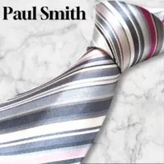 Paul Smith　ネクタイ　ストライプ　マルチストライプ　マルチカラー