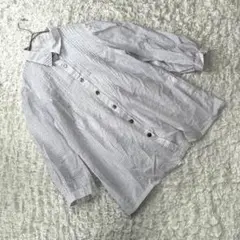 美品（L相当）七分袖シャツ 白 カジュアル 春秋コーデ