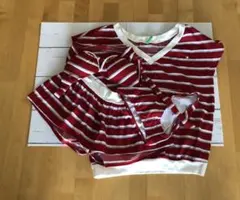 アーノルドパーマー水着レディス赤と白のストライプ 4点セット